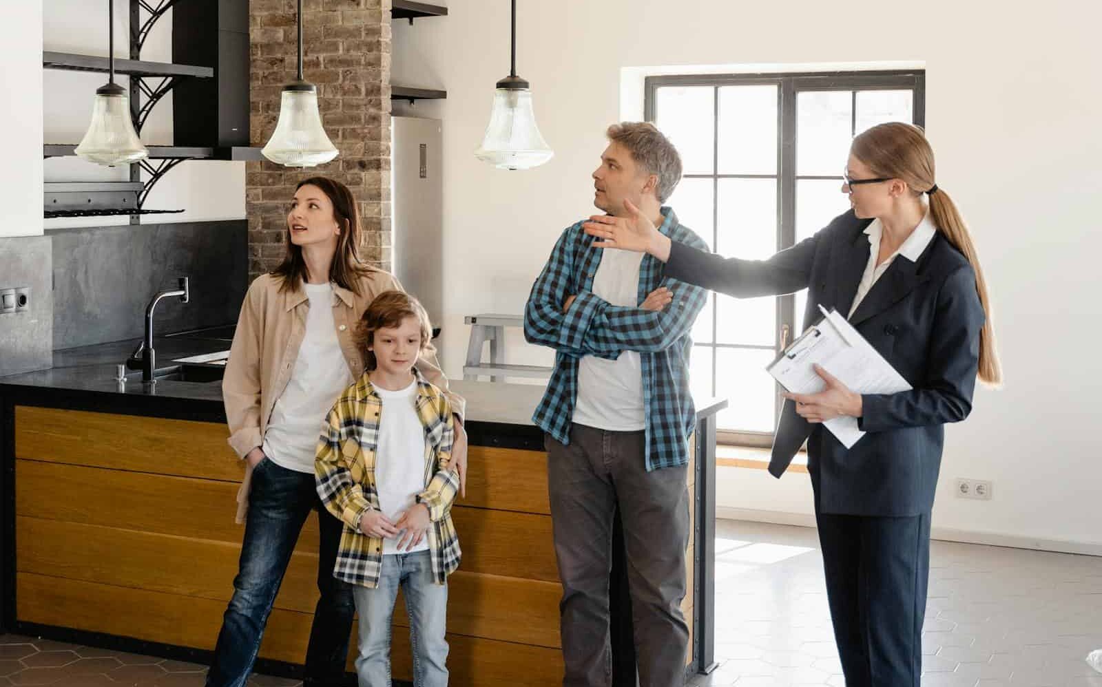 An Agent Showing the House to Her Clients